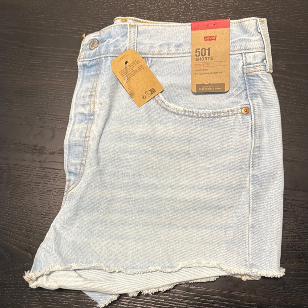Levi's Light Blue Denim Shorts
